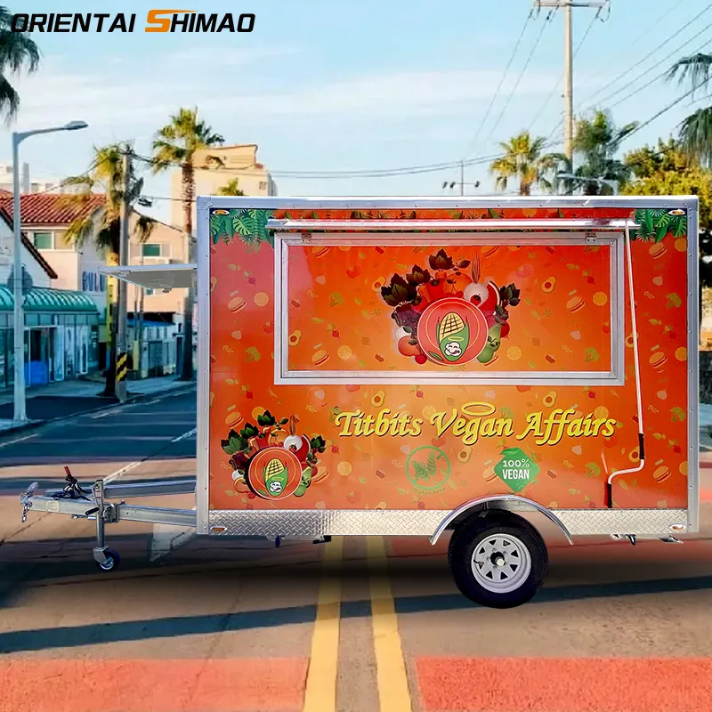 Summer Street Scenery：BBQ food trailer