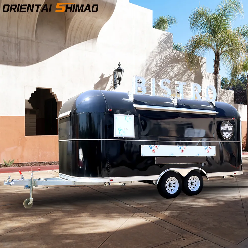 Oriental shimao black airstream food trailer