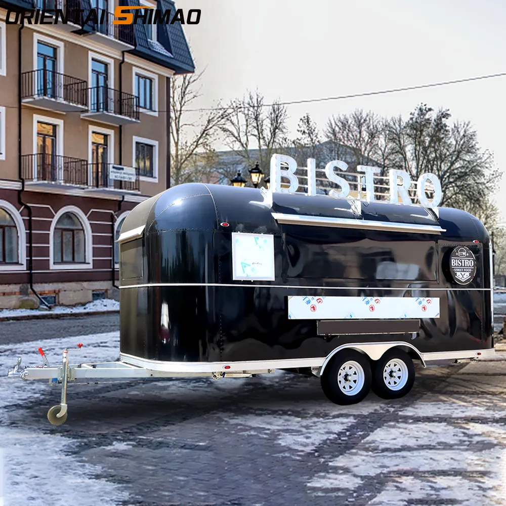 black airstream food trailer